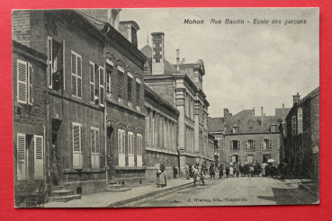 Ansichtskarte AK Mohon 1915 Rue Baudin Ecole des garcons Frankreich France 56 Morbihan